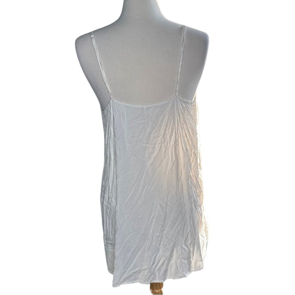 Free People Cream Slip Dress V Neck Sheer Basic Cream Adjustable Straps GG3 - Picture 2 of 7